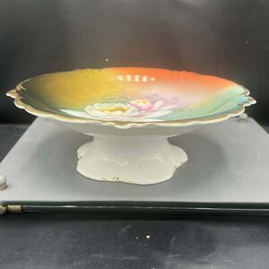 Ji Harrel Cake Stand Compote Dish Raspberries 7.5” Diameter